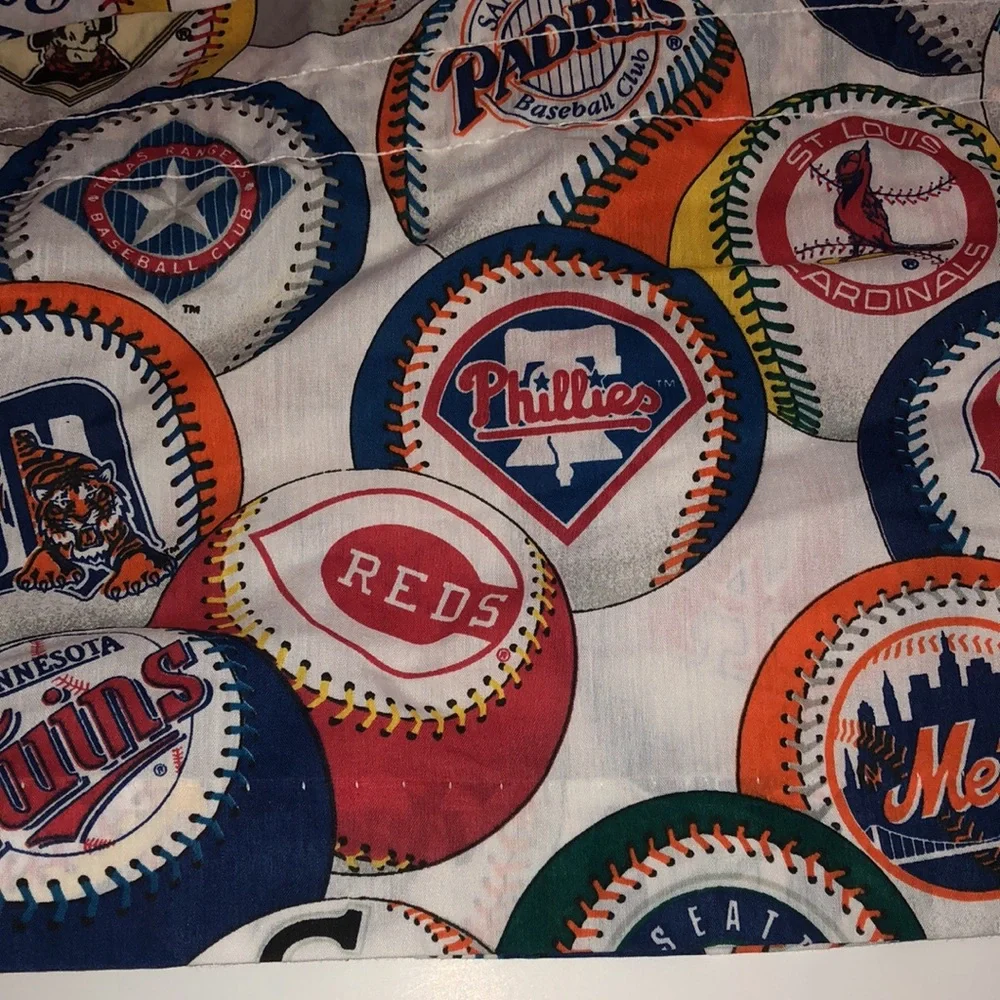 Baseball curtains MLB Decor Baseball Office Baseball Vintage MLB Logo VTG